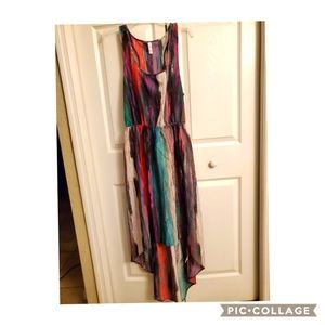 Target-Xhilaration multi colored high/low  dress